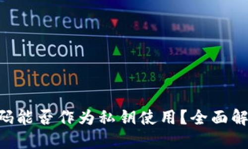 TPWallet 密码能否作为私钥使用？全面解读与安全提示